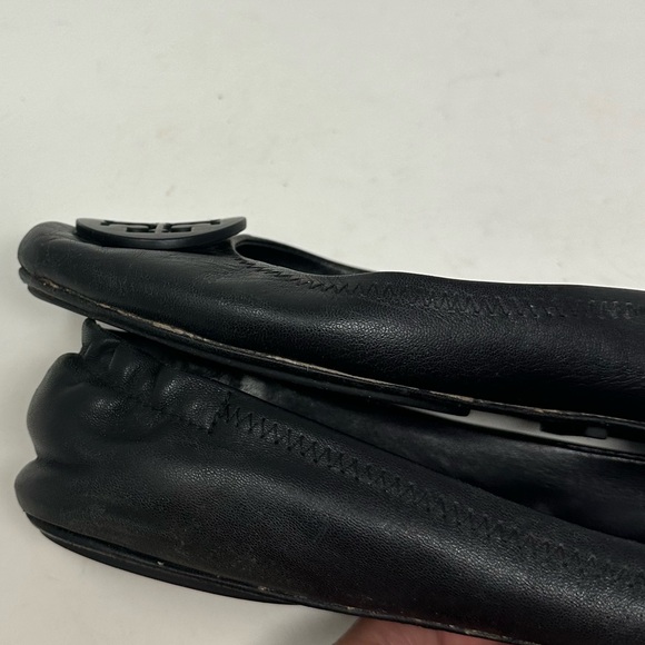 Tory Burch Women’s Minnie Travel Ballet Flat Genuine Leather Perfect Black 8.5 - Picture 6 of 12